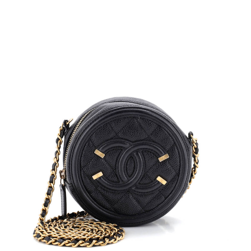 Chanel Filigree Round Clutch With Chain #257297C26B